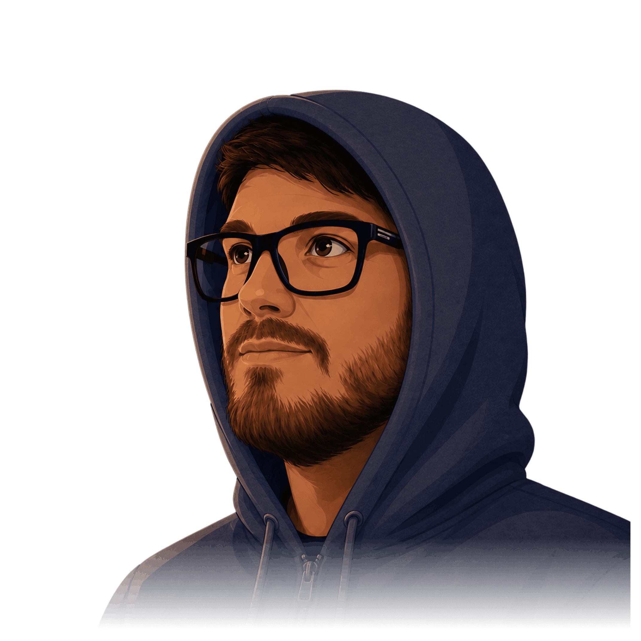 Illustrated portrait of Rick Butterworth